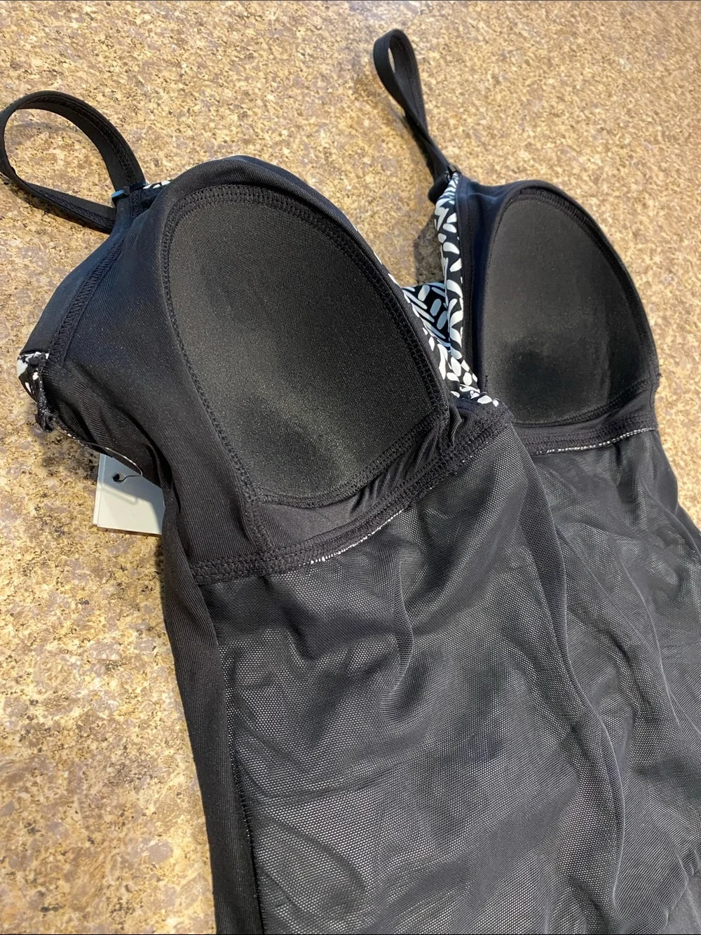 NWT Calvin Klein Black & White Swimsuit One Piece Swimsuit Size 8